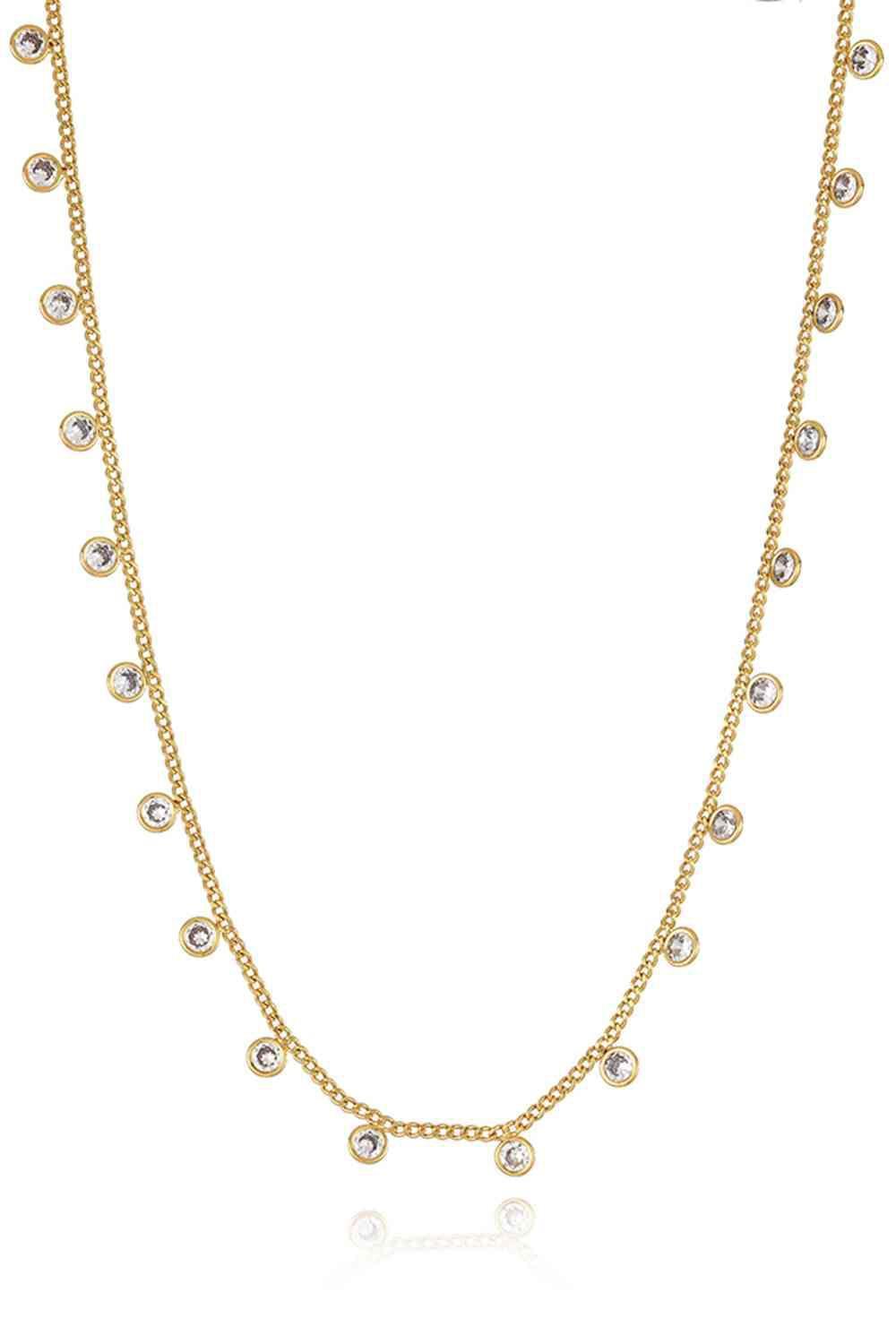 Zircon Accent 18K Gold-Plated Necklace-MXSTUDIO.COM