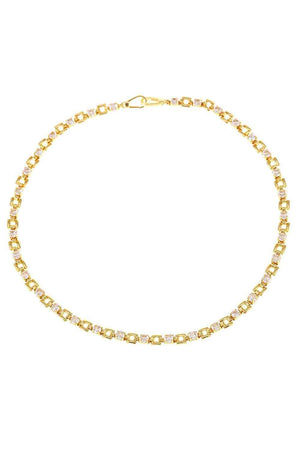 Zircon Accent 18K Gold-Plated Necklace-MXSTUDIO.COM