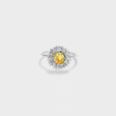 a yellow and white diamond ring