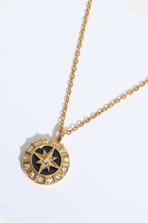 Zircon Decorated Gold Plated North Star Necklace - MXSTUDIO.COM