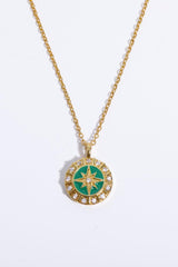 Zircon Decorated Gold Plated North Star Necklace - MXSTUDIO.COM