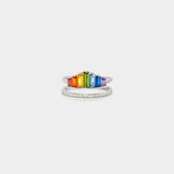 a rainbow ring on a white background