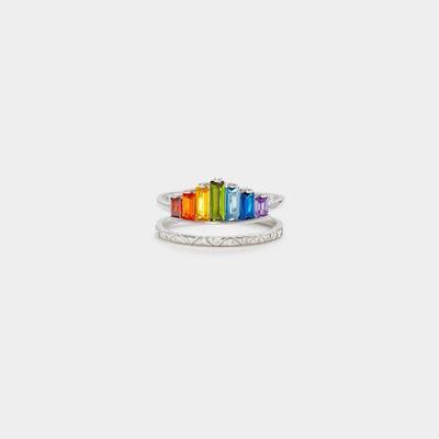 a rainbow ring on a white background