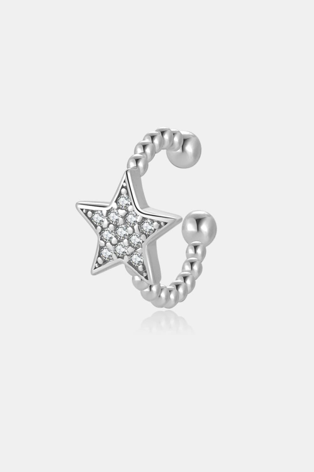 Zircon Ornamented Star Cuff Single Earring - MXSTUDIO.COM