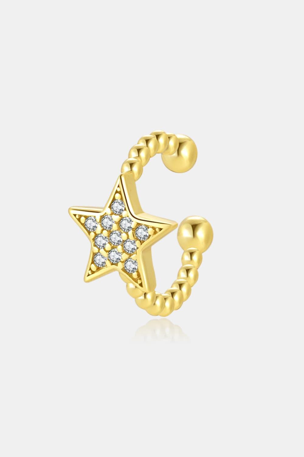 Zircon Ornamented Star Cuff Single Earring - MXSTUDIO.COM