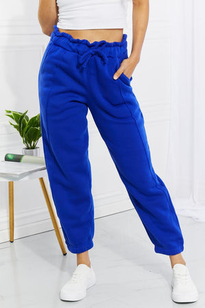 Active Drawstring Blue Plus Size Joggers - MXSTUDIO.COM