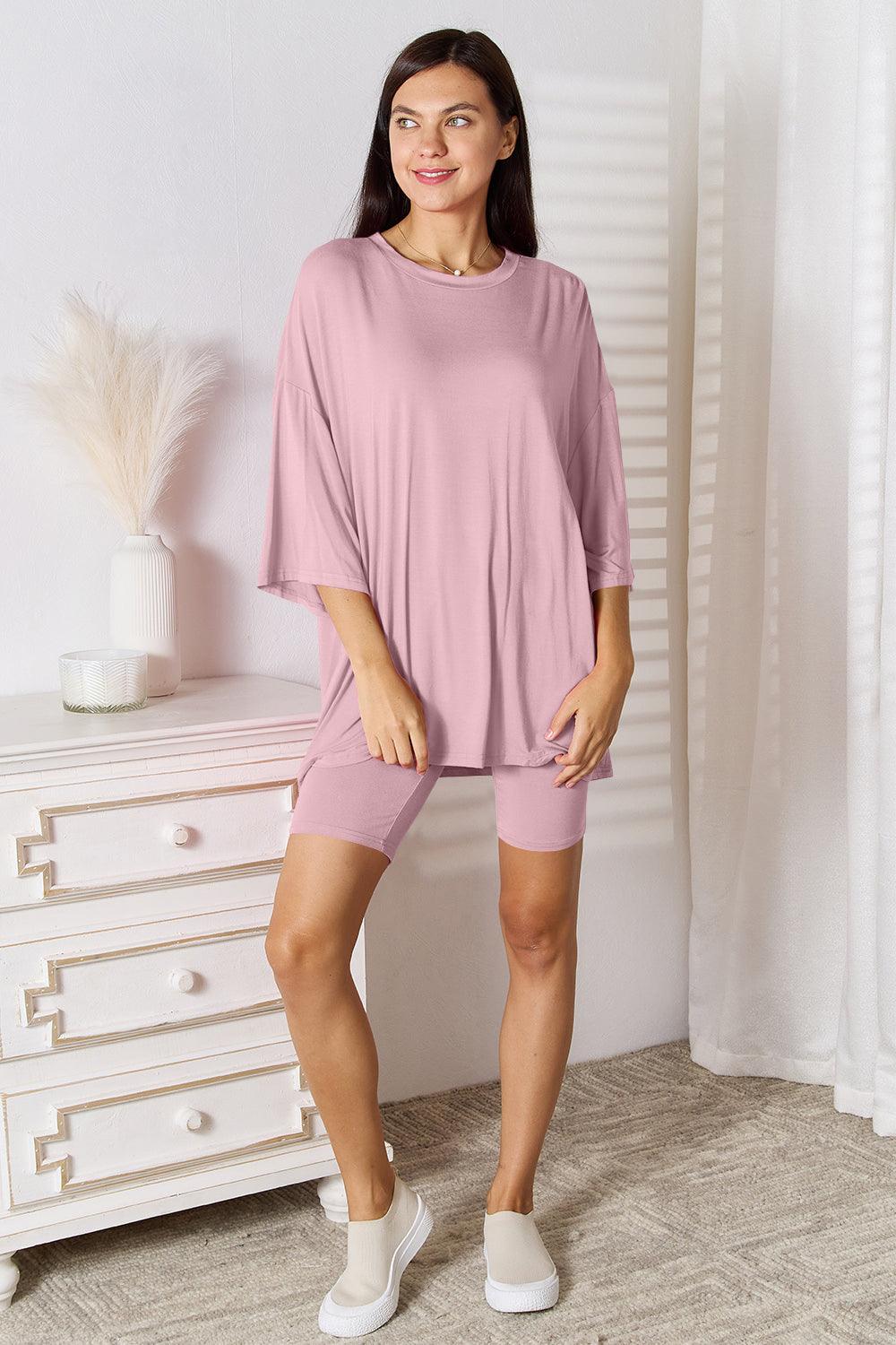 Get Refresh Plus Size Top And Shorts 2 Piece Loungewear Set - MXSTUDIO.COM