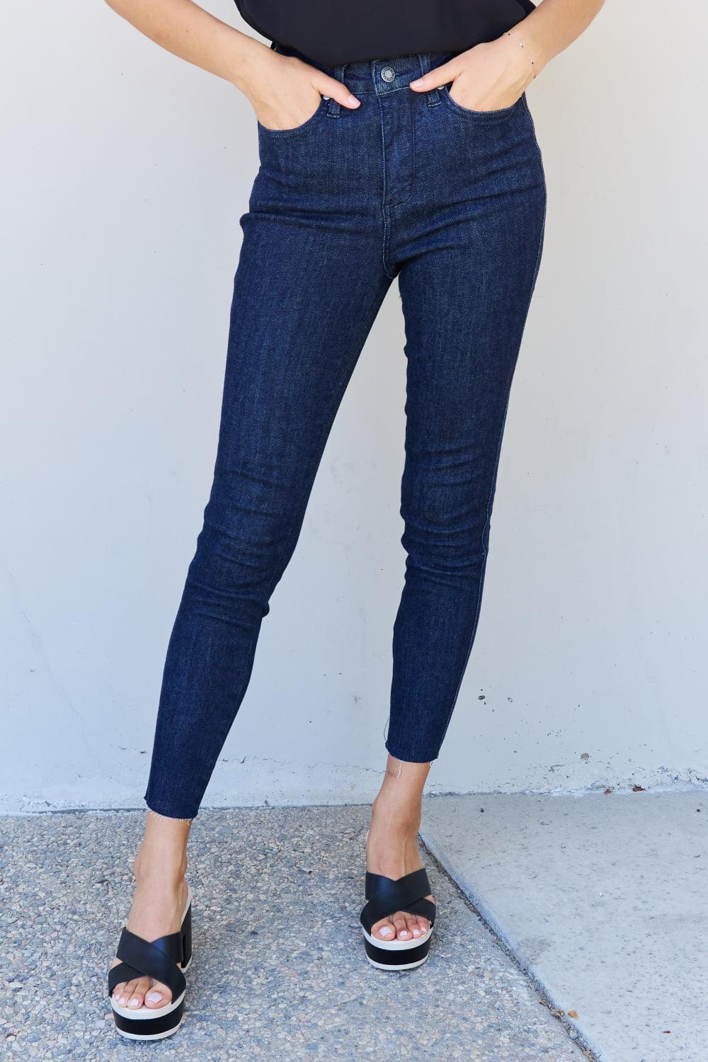 Always In Action Plus Size High Waist Skinny Jeans - MXSTUDIO.COM