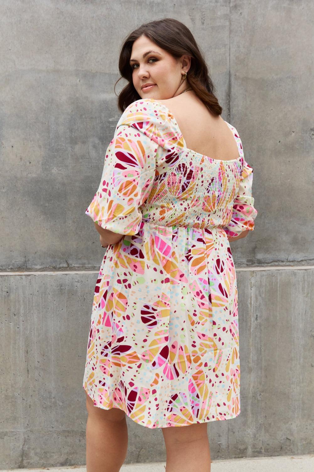 Amazing A Line Mini Plus Size Smock Dress - MXSTUDIO.COM