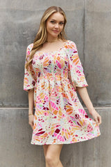 Amazing A Line Mini Plus Size Smock Dress - MXSTUDIO.COM