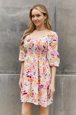 Amazing A Line Mini Plus Size Smock Dress - MXSTUDIO.COM