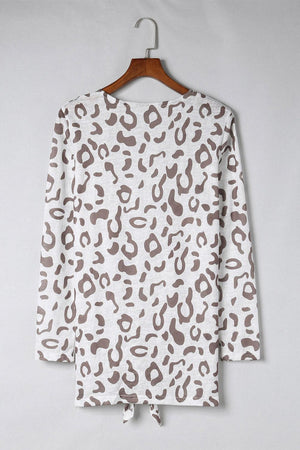 Appealing Leopard Open Front Cardigan - MXSTUDIO.COM