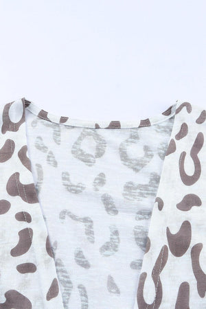 Appealing Leopard Open Front Cardigan - MXSTUDIO.COM