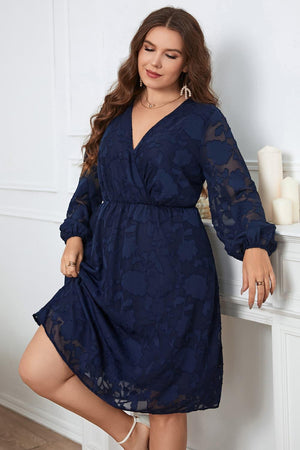 Be Limitless Plus Size Balloon Sleeve Dress - MXSTUDIO.COM