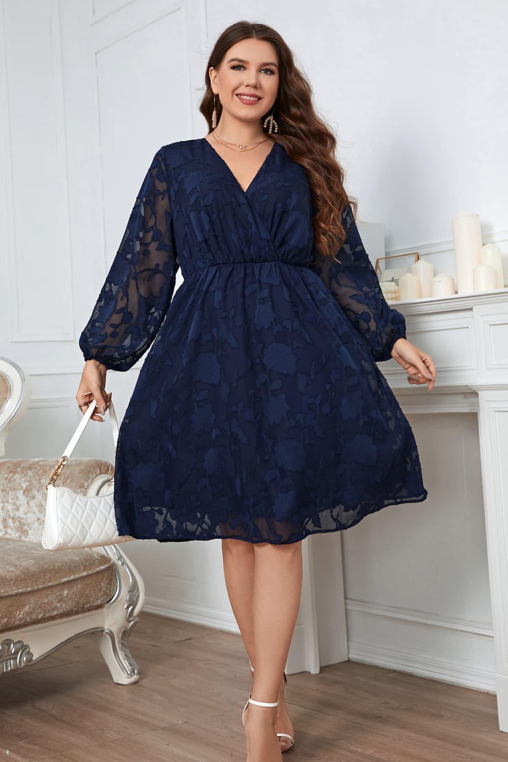 Be Limitless Plus Size Balloon Sleeve Dress - MXSTUDIO.COM