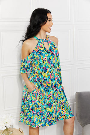 Be Proud Plus Size Cold Shoulder Dress - MXSTUDIO.COM