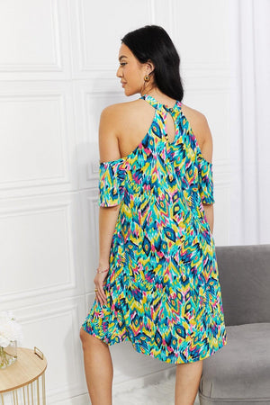 Be Proud Plus Size Cold Shoulder Dress - MXSTUDIO.COM