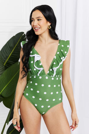 Beach Front Seduction Plus Size Green Swimsuit - MXSTUDIO.COM