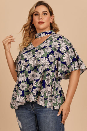 Blooming Beauty Plus Size Blouse - MXSTUDIO.COM