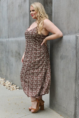 Blooming Plus Size Sleeveless Midi Dress - MXSTUDIO.COM