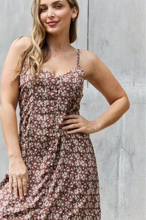 Blooming Plus Size Sleeveless Midi Dress - MXSTUDIO.COM