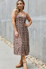 Blooming Plus Size Sleeveless Midi Dress - MXSTUDIO.COM