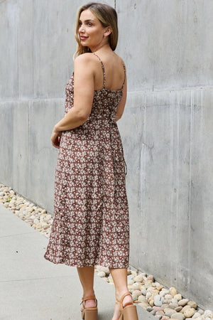 Blooming Plus Size Sleeveless Midi Dress - MXSTUDIO.COM