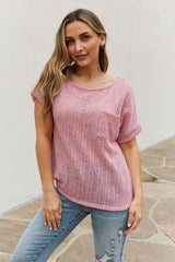 Breezy Plus Size Short Sleeve Knit Top - MXSTUDIO.COM