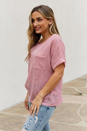 Breezy Plus Size Short Sleeve Knit Top - MXSTUDIO.COM