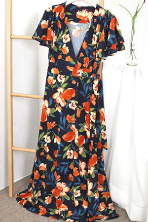 Brighten Up Your Day Plus Size Floral Maxi Dress - MXSTUDIO.COM