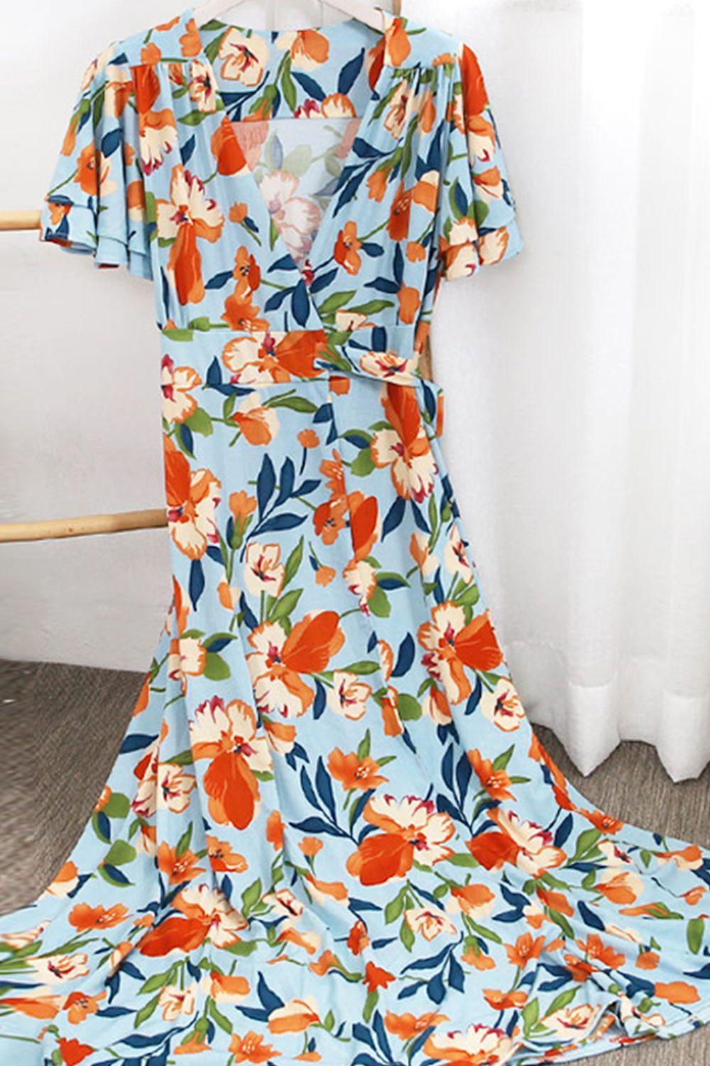 Brighten Up Your Day Plus Size Floral Maxi Dress - MXSTUDIO.COM