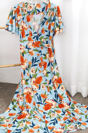 Brighten Up Your Day Plus Size Floral Maxi Dress - MXSTUDIO.COM