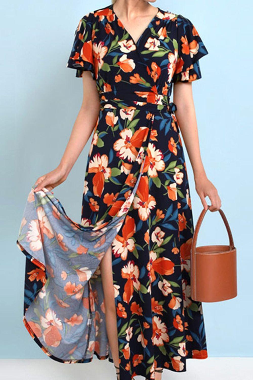 Brighten Up Your Day Plus Size Floral Maxi Dress - MXSTUDIO.COM