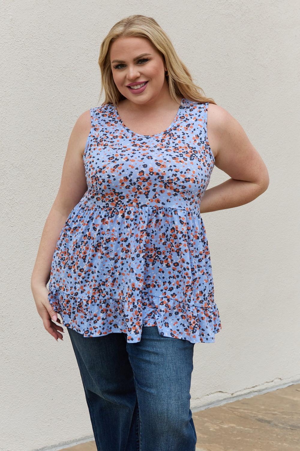 Bring Joy Animal Print Plus Size Babydoll Top - MXSTUDIO.COM