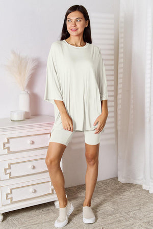 Get Refresh Plus Size Top And Shorts 2 Piece Loungewear Set - MXSTUDIO.COM