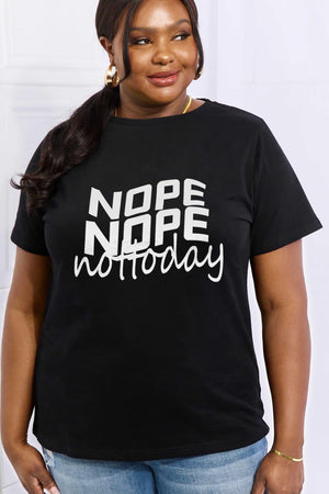 Calm Plus Size Nope Nope Not Today T Shirt - MXSTUDIO.COM