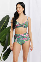 Calm Summer Plus Size High Waist Bikini - MXSTUDIO.COM