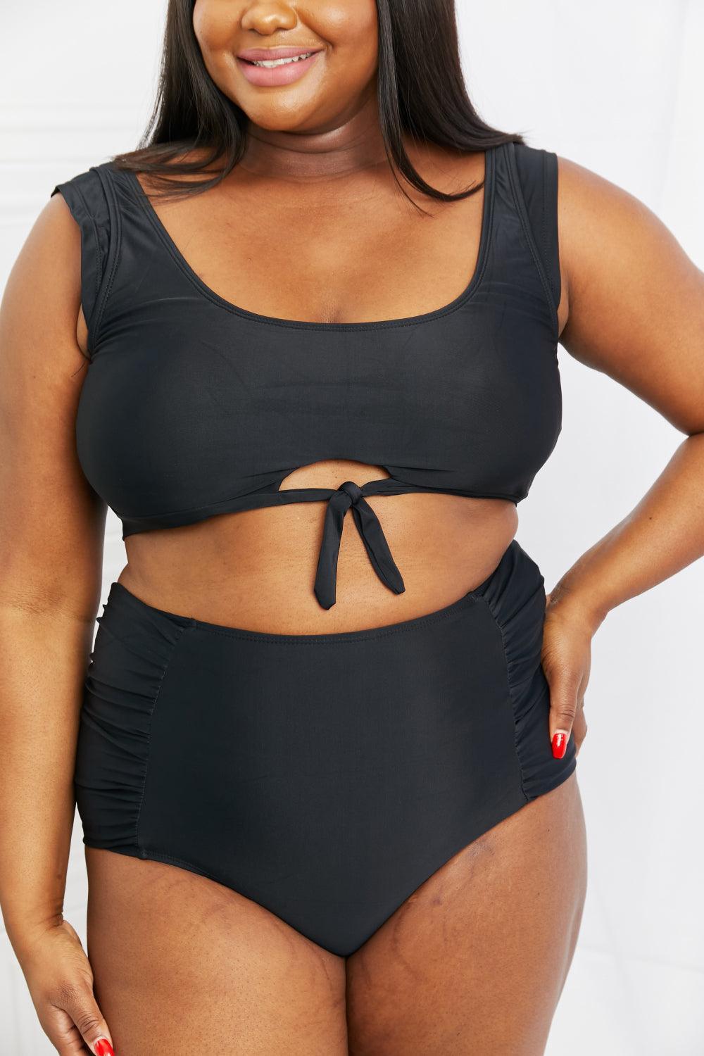 Captivating Plus Size Black Two Piece Swimsuit - MXSTUDIO.COM