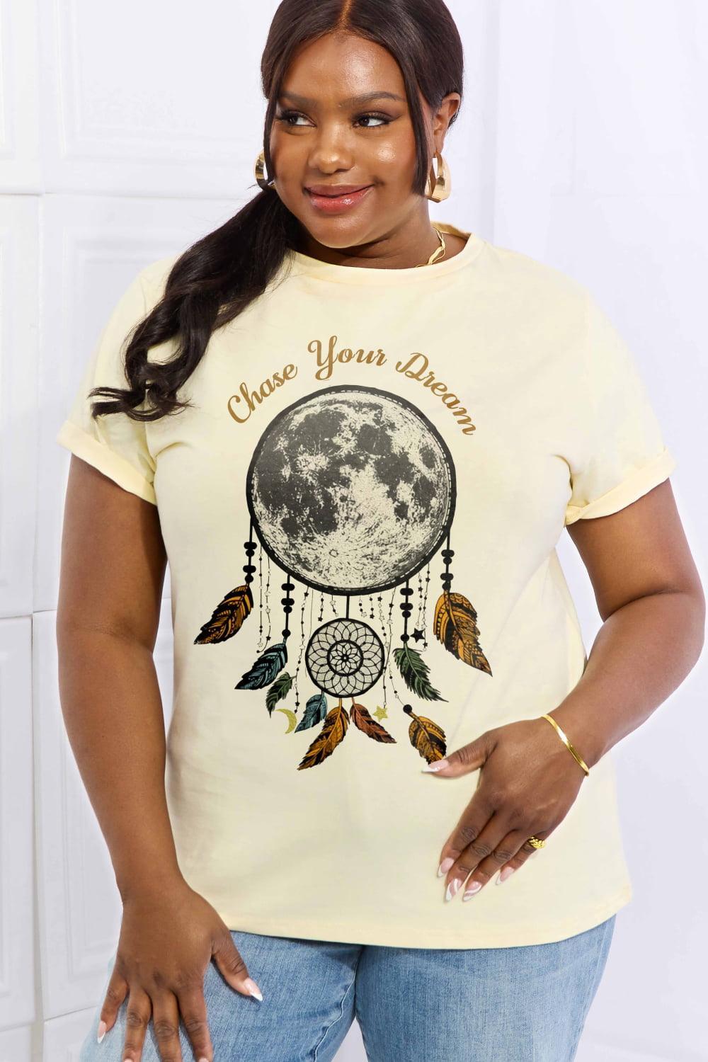 Chase Your Dream Plus Size Dream Catcher T Shirt - MXSTUDIO.COM