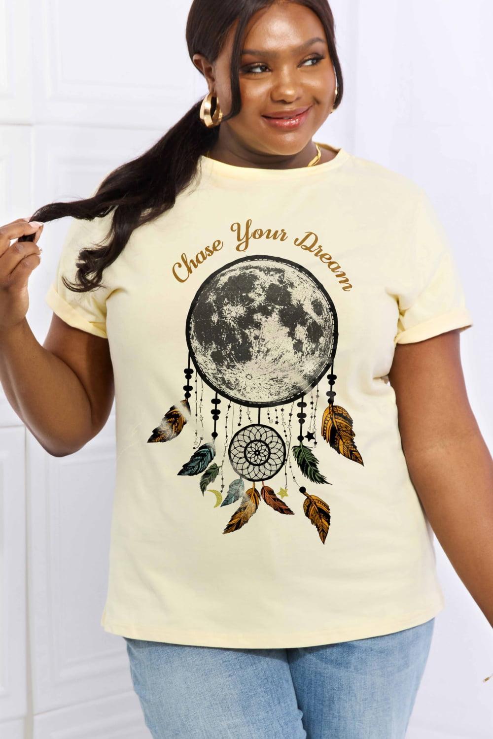 Chase Your Dream Plus Size Dream Catcher T Shirt - MXSTUDIO.COM