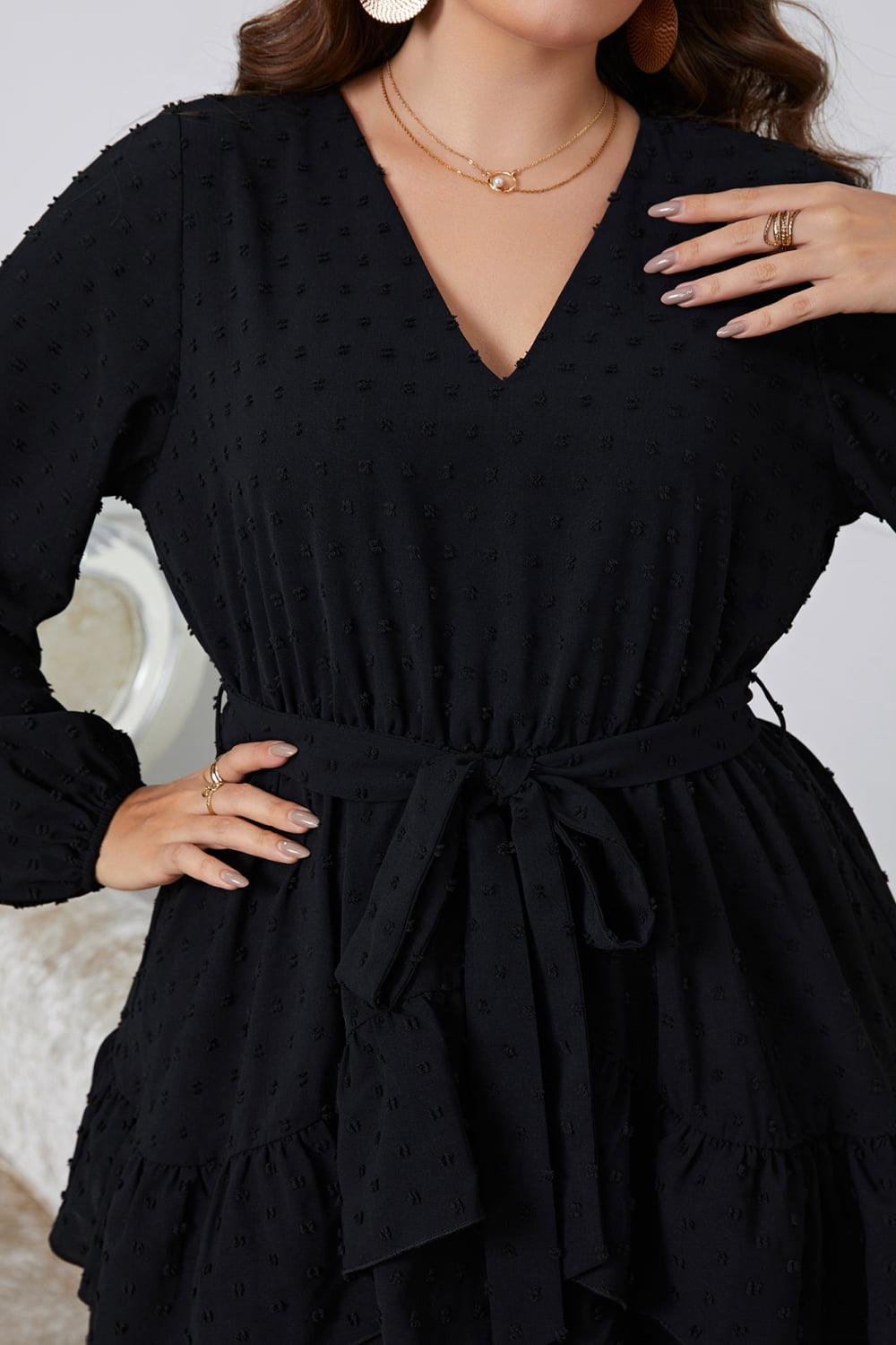 Classic Beauty Mini Black A Line Plus Size Dress - MXSTUDIO.COM