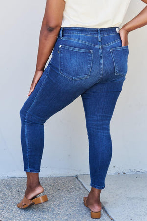 Comfy Everyday Mid Rise Plus Size Skinny Jeans - MXSTUDIO.COM