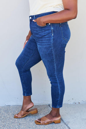 Comfy Everyday Mid Rise Plus Size Skinny Jeans - MXSTUDIO.COM