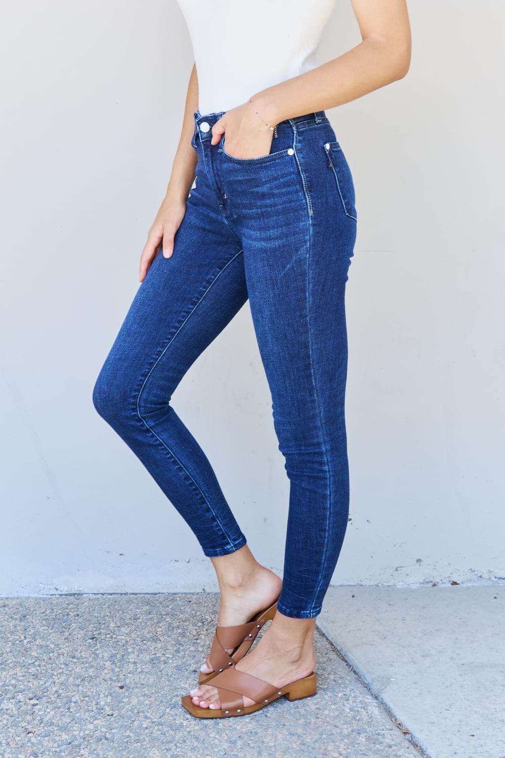 Comfy Everyday Mid Rise Plus Size Skinny Jeans - MXSTUDIO.COM