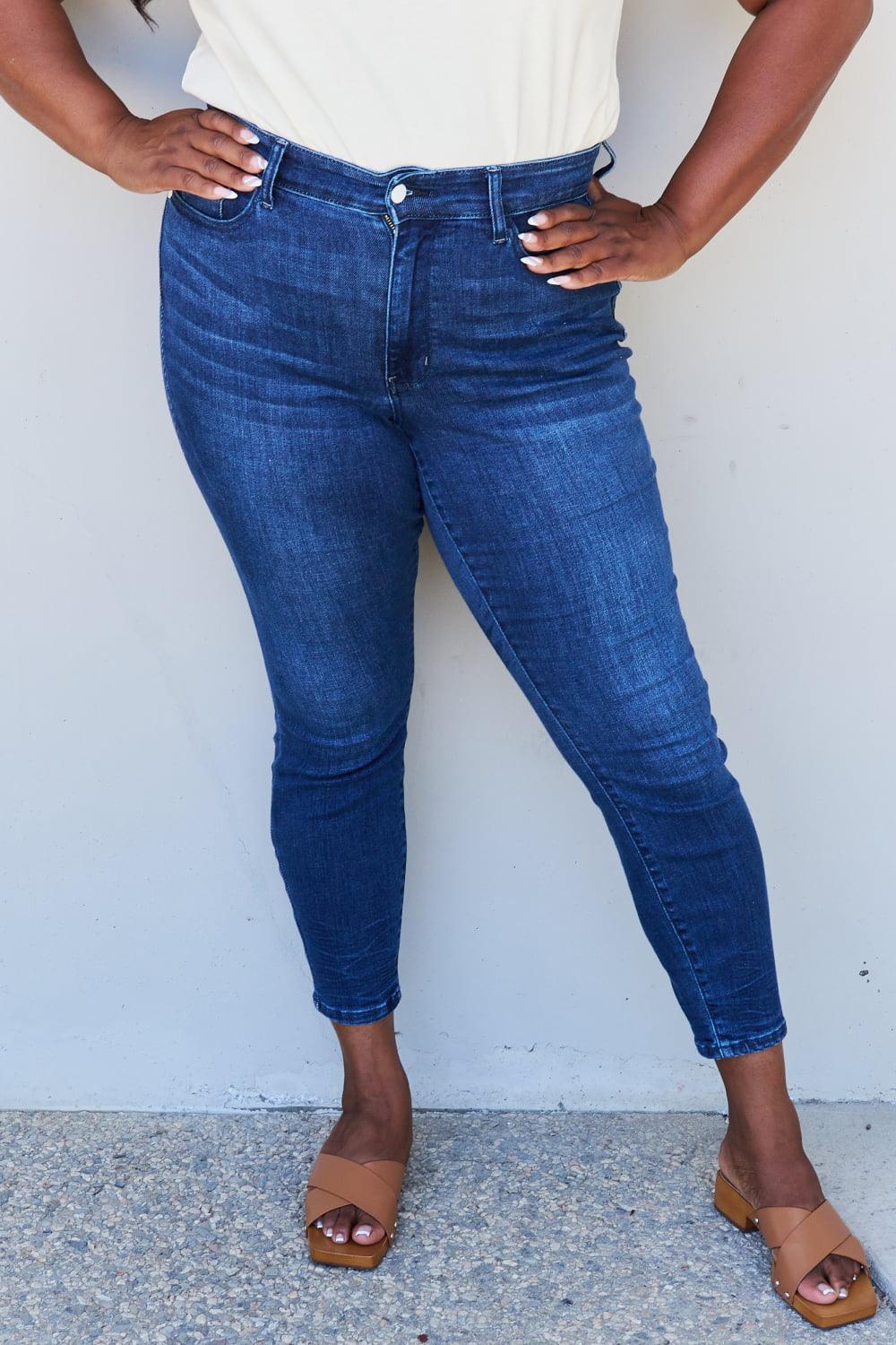 Comfy Everyday Mid Rise Plus Size Skinny Jeans - MXSTUDIO.COM