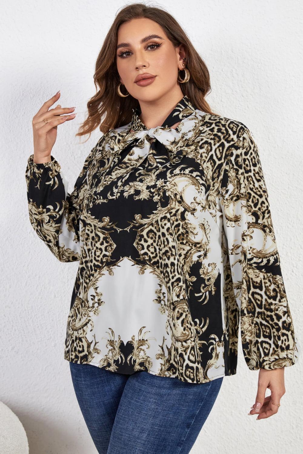 Confident Plus Size Long Sleeve Blouse - MXSTUDIO.COM