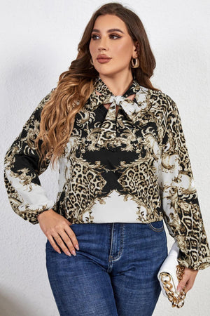 Confident Plus Size Long Sleeve Blouse - MXSTUDIO.COM