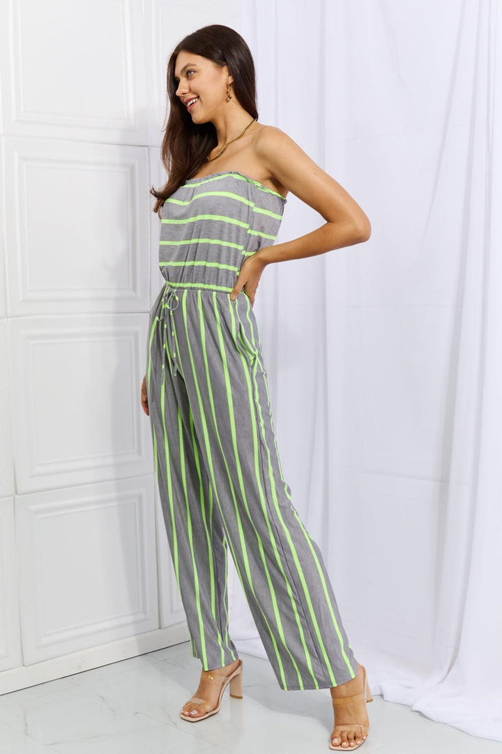 Easy Grace Plus Size Sleeveless Striped Jumpsuit - MXSTUDIO.COM