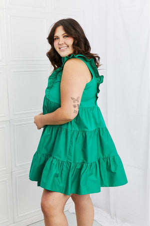 Ecstatic Ruffled Mini Plus Size Tiered Dress - MXSTUDIO.COM