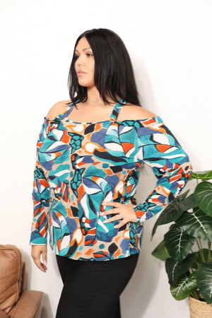 Elegant Criss Cross Plus Size Off Shoulder Blouse - MXSTUDIO.COM